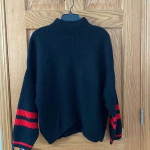 Turtleneck black and red sweater